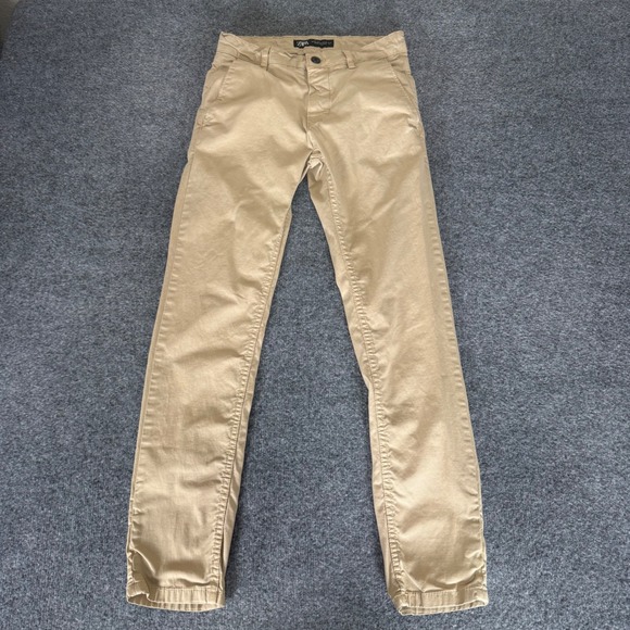 Zara Other - Zara Man Beige Slim Fit Chino Pant 29x29 Stretch Cotton Casual Flat Front Office